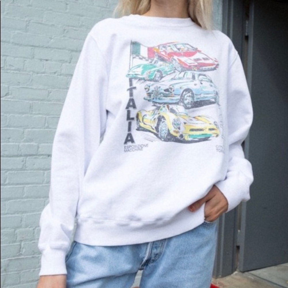 Brandy Melville Italian Race Car Sweatshirt